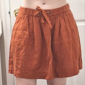 J. CREW | Rust Linen Skirt